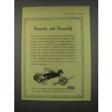 1949 MG Cars Ad - Possession with personality