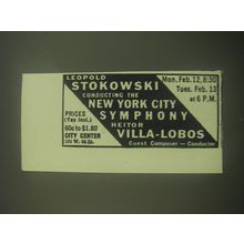 1945 New York City Symphony Advertisement - Leopold Stokowski conducting