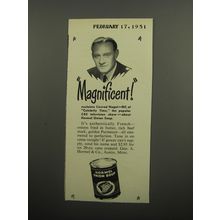 1951 Hormel Onion Soup Ad - Magnificent! exclaims Conrad Nagel
