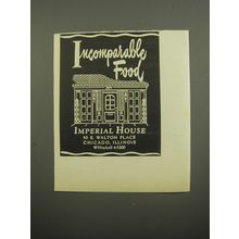 1951 Imperial House Restaurant Ad - Incomparable food