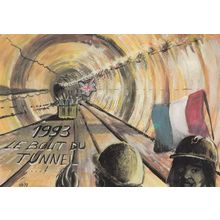 Euro Tunnel La Bout Du Painting Limited Edition 300 Postcard