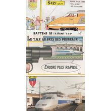 TGV France Comic Artist RPC Angers 3x Limited Edition of 300 Postcard s