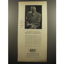 1952 Witty Brothers Rajura Cashmere Outercoat Ad - Photo by Fabian Bachrach