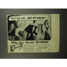 1953 Ry-Krisp Crackers Ad - cartoon by Richard Taylor