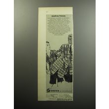 1956 Gordon of Philadelphia Fashion Ad - Madras Fracas