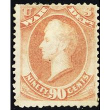 O93, Mint OG HR 90¢ Official Stamp SCV $225.00 * Stuart Katz