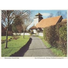 Meonstake Church Gate Hampshire Postcard