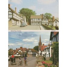 Market Place Weobley Hereford & Red Lion Bicycle 2x Postcard