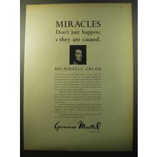 1960 Germaine Monteil Bio-Miracle Cream Ad - Miracles don't just happen