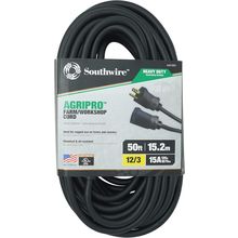 Agripro 64816901 12/3 50-Foot Heavy-Duty 15 Amp SJTOW Farm/Workshop Extension Co