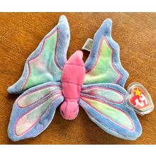 Flitter the Butterfly 8" tall x 9" wide TY Beanie Baby Stuffed Animal