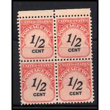 J88 1/2c Postage Due Fine MNH Blk/4 O7081