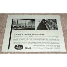 1958 Leica M3 Camera Ad - At Home or Abroad NICE!!