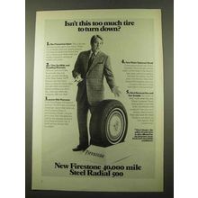 1975 Firestone Steel Radial 500 Tires Ad - Too Much