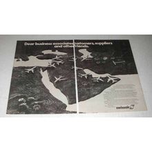 1980 SwissAir Airlines Ad - Associates and Friends