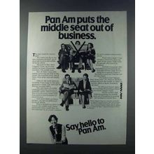 1981 Pan Am Clipper Class Ad - Middle Seat Out
