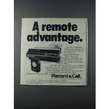 1981 Record a Call Dual Remote 90A Answering Machine Ad
