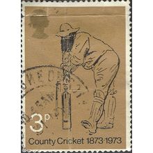 GB, Cricket, W.G. Grace, by Harry Funiss, brown 1973, 3p, #3