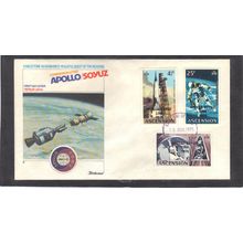 FDC Fleetwood Milestones Apollo/Soyuz 3 Stamps (Cachet-U/A) CV42334