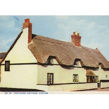 Thatched Cottage Syston Leicester Postcard