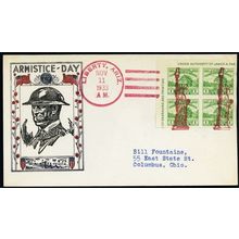 Statue of Liberty in Red Fancy Cancel Cover Liberty, Ariz 1933 - Stuart Katz