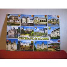 multiview, CHATEAUX DE LA LOIRE, FRANCE used postcard 2010 pm #