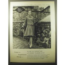 1960 Peck & Peck Fashion Ad - Take a highland fling In our reel-skirted suit