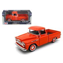 1958 Chevrolet Apache Fleetside Pickup Truck Orange 1/24 Diecast Model Car by...