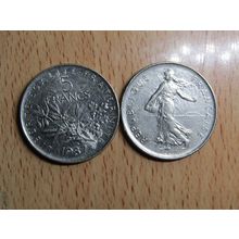 France Republic 1987 5 Francs Coin