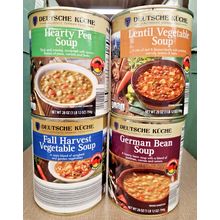 Deutsche Kuche Authentic German Soup 4 Flavors 28oz 794g (4 Cans)