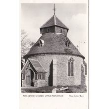 ED 95 ,LITTLE MAPLESTEAD - THE ROUND CHURCH . RP POSTCARD