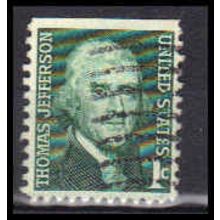 Used 1278 1c Thomas Jefferson Fine BPS KA6195