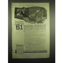 1918 Pratt & Lambert 61 Floor Varnish Ad
