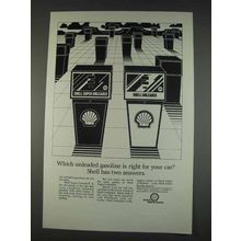 1982 Shell Gasoline Ad - Which Unleaded is Right
