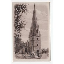 Cenotaph and Church Masham Postcard Yorkshire