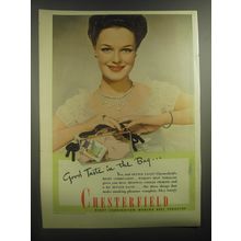 1945 Chesterfield Cigarettes Ad - Good taste in the bag