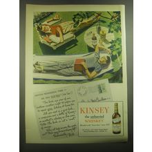 1945 Kinsey Whiskey Ad - Having Wonderful Time