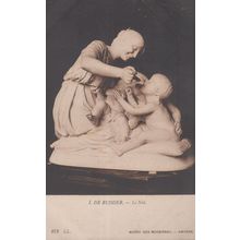 De Rudder Le Nid Belgium Sculptor Anvers Museum Statue Antique Postcard