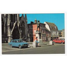 The Oliver Cromwell Statue St Ives Postcard Cambridgeshire