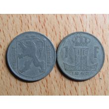 Belgium 1943 1 Franc Belgique (French Text) Coin