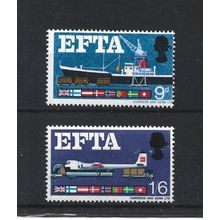 GB.European Free Trade Association set of 2.Mounted Mint.Jul25b