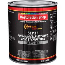 Custom Shop Premium Gray Self Etching Primer, 1 Quart - Ready to Spray Paint, Ex
