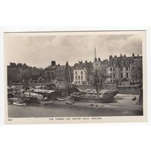 The River Thames and Cheyne Walk Chelsea Postcard RP London Charles Skilton