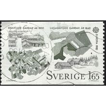 SWEDEN, 19th C. Land consolidation, dark olive 1982, 1.65Kr