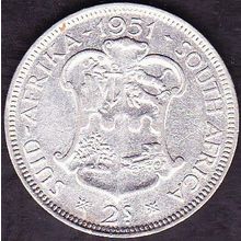 1951 South Africa 1 Florin (2 Shillings) Silver Coin