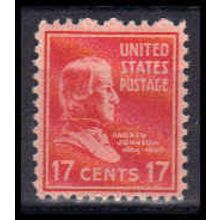 822 17c Andrew Johnson Fine MNH B0904