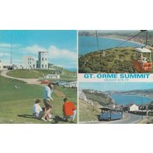 Great Orme Cable Car Summit Lift Approach Bus Toll Gate 1970s Welsh Postcard