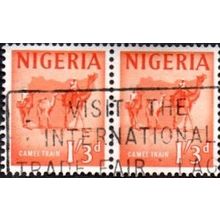 Nigeria 1961. 1/3Value. Camel Train. Fine Used Pair