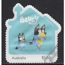 2024: KIDS' SHOWTIME GREATS, BLUEY, USED SELF-ADHESIVE MYSTAMP. 056
