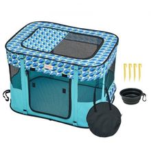 Foldable Pet Playpen, 32'' x 24'' x 22'' Portable Dog Playpen, Crate Kennel ...
